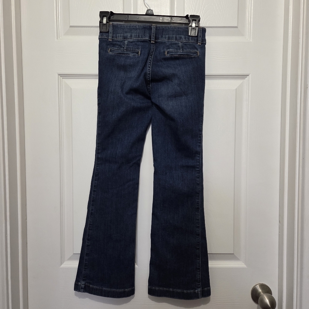 Abercrombie Kids Girl Low Rise Bootcut Dark Wash Jeans Size 9/10 Regular Y2k - Picture 2 of 10